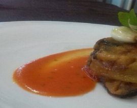 Chitarrina in scrigno di melanzane