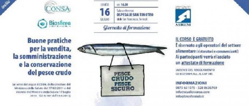 Molise Gourmet ha partecipato al corso sul pesce crudo