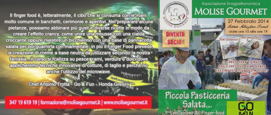 Corso di piccola pasticceria salata, finger-food