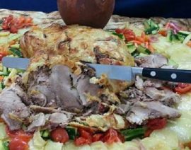 Cosciotto di maiale in crosta di pane