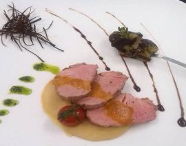 Succulento filetto di maialino cotto