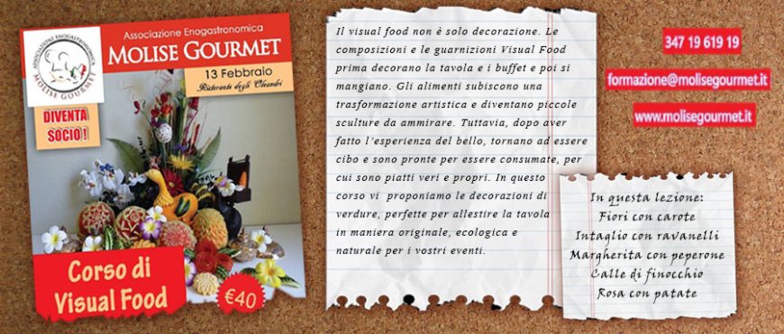 Corso di visual food, intaglio di vegetali