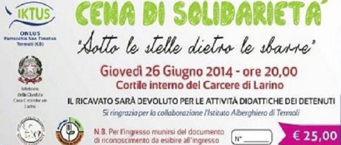 Molise Gourmet a “Sotto le stelle dietro le sbarre”